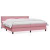 vidaXL Cama box spring con colch&oacute;n terciopelo rosa 180x220 cm