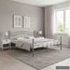 vidaXL Estructura de cama de metal gris 180x200 cm