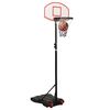 vidaXL Canasta de baloncesto polietileno blanco 216-250 cm