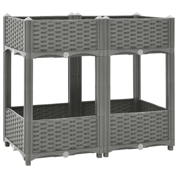 vidaXL Arriate polipropileno 80x40x71 cm