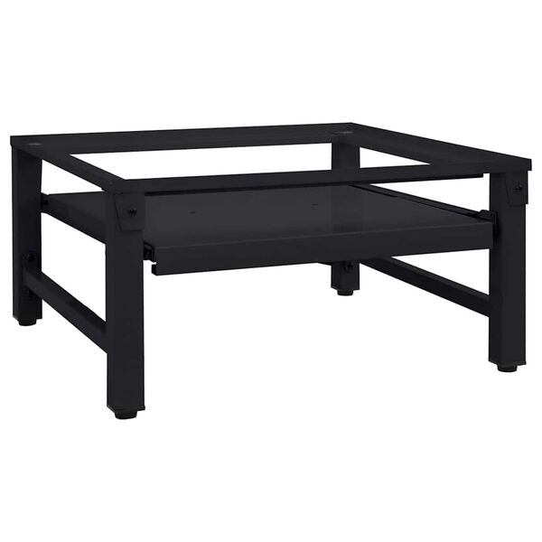vidaXL Pedestal para Lavadora Negro 62 x 60,5 x 32,5 cm Acero