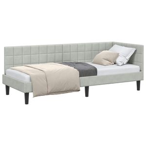 vidaXL Estructura de cama en esquina Gris Claro 80 cm x 200 cm