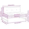 vidaXL Sof&aacute; Medio de Jard&iacute;n Pino macizo Marr&oacute;n Cera