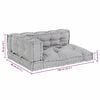 vidaXL Coj&iacute;n para Sof&aacute; Pallet 3 pcs Gris 120 x 80 x 38 cm tela