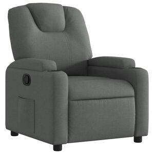 vidaXL Sill&oacute;n reclinable de tela gris oscuro