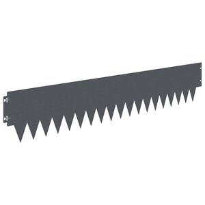 vidaXL Borde de C&eacute;sped 20 pcs 103 x 20 cm metal Gris antracita