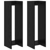 vidaXL Soporte de plantas 2 uds. Roble Negro 30 x 30 x 100 cm