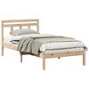 vidaXL Estructura de cama Marrón 90 x 200 cm Madera de pino macizo