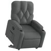 vidaXL Sill&oacute;n reclinable elevable de tela gris oscuro