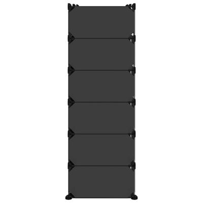 vidaXL Zapatero PP negro 94,5x36,5x106 cm