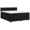 vidaXL Cama box spring con colch&oacute;n Negro 160 x 200 cm Tela