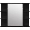 vidaXL Juego de muebles de ba&ntilde;o 3 pcs Negro 30 x 30 x 99,5 cm