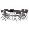 vidaXL Juego de comedor de jard&iacute;n 9 piezas acero