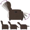 vidaXL Sillón reclinable eléctrico tela de microfibra marrón