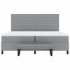 vidaXL Cama tipo Box Spring con colch&oacute;n Gris Claro 200 x 200 cm tela