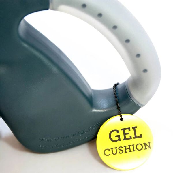 Wigzi Correa para perros doble con funci&oacute;n retr&aacute;ctil gel gris 3,0