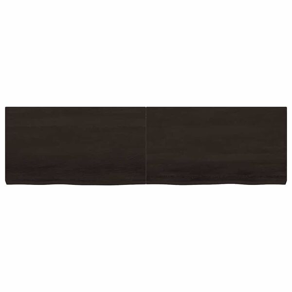 vidaXL Encimera de ba&ntilde;o madera tratada marr&oacute;n oscuro 180x50x(2-6) cm