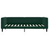 vidaXL Sof&aacute; cama con colch&oacute;n terciopelo verde oscuro 100x200 cm