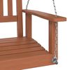 vidaXL Silla columpio jard&iacute;n con cadenas de metal madera abeto marr&oacute;n