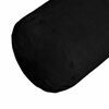 vidaXL Cojines Bolster 2 pcs Negro Ø 25 x 70 cm Tela de microfibra