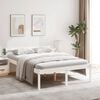 vidaXL Cama senior doble peque&ntilde;a sin colch&oacute;n blanco 120x190 cm