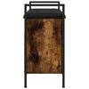 vidaXL Banco zapatero madera ingenier&iacute;a roble ahumado 65,5x32x57,5 cm