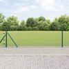 vidaXL Poste de Valla Verde 10 x 0,5 m (malla de 13 mm) Acero y PVC