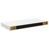 vidaXL Estante flotante de pared 2 uds MDF blanco brillo 50x23x3,8 cm