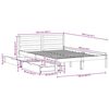 vidaXL Estructura de cama sin colch&oacute;n madera maciza de pino 120x190 cm