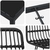 vidaXL Conjunto de Comedor de Jard&iacute;n 7 pcs Negro