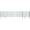 vidaXL Cerca de alambre de acero galvanizado verde 2x10 m