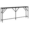 vidaXL Mesa Consola Roble negro 180 x 23 x 75 cm