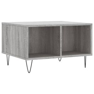 vidaXL Mesa de centro madera contrachapada gris Sonoma 60x50x36,5 cm