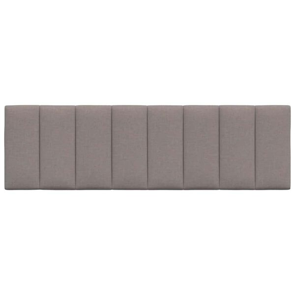 vidaXL Cabecero de cama acolchado Hanko tela gris taup&eacute; 160 cm