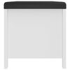 vidaXL Caja de almacenamiento cojín contrachapada blanco 105x40x45 cm