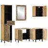 vidaXL Conjunto de muebles de ba&ntilde;o 5 piezas madera maciza de mango