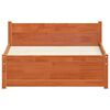 vidaXL Estructura de cama Marr&oacute;n cera 205.5 x 95.5 x 51 cm