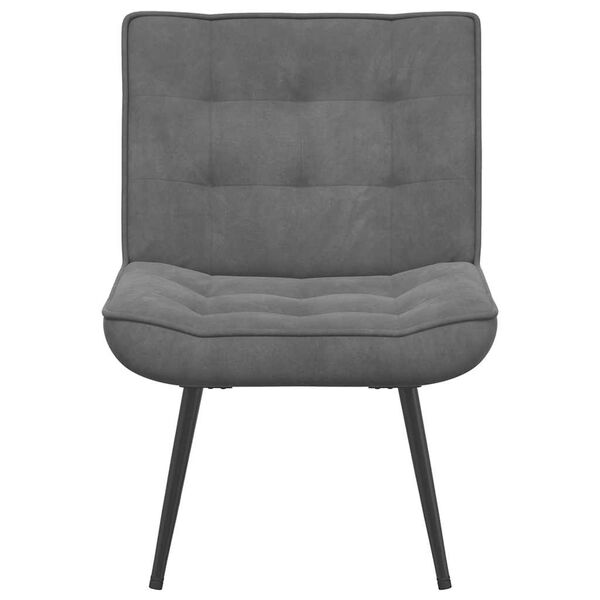vidaXL Sill&oacute;n de relax terciopelo gris oscuro 64x74x84 cm
