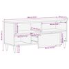 vidaXL Mueble de TV madera maciza de mango negro 100x33x46 cm
