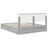vidaXL Cama con almacenamiento con cabecera Gris Sonoma 160 x 200 cm
