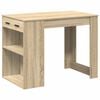 vidaXL Escritorio con caj&oacute;n estante madera contrachapada roble sonoma