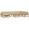 vidaXL Conjunto de sof&aacute;s de exterior 9 pcs y Beige