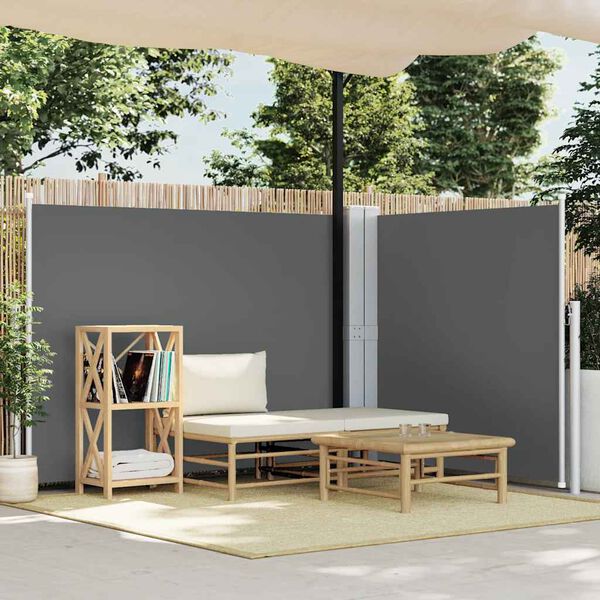vidaXL Toldo lateral retráctil gris antracita 140x600 cm