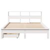 vidaXL Cama con estantería sin colchón madera maciza blanca 150x200 cm