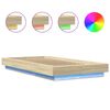 vidaXL Estructura cama con luces LED madera roble Sonoma 75x190 cm