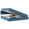 vidaXL Cama con almacenamiento Azul Oscuro 200 x 200 cm Terciopelo