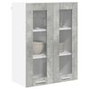 vidaXL Mueble colgante con puerta Gris Concreto 60 x 31 x 80 cm