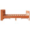 vidaXL Cama sin colch&oacute;n madera maciza de pino marr&oacute;n cera 160x200 cm