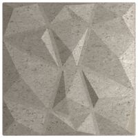 vidaXL Paneles de pared 24 uds diamante gris hormigón 50x50cm EPS 6 m²