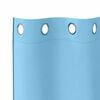 vidaXL Cortinas Opacas con Anillas 2 pcs Azul Claro 140 x 140 cm